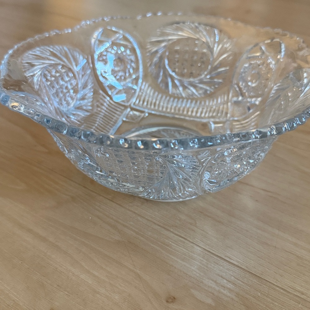 RARE ANTIQUE ESPG MCKEE SUNBURST AKA AZTEC SUNBURST 9” DIAMETER BOWL 1905-1925
